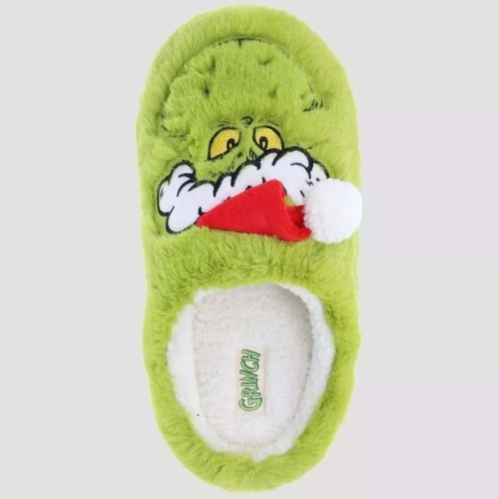 Baby Slippers The Grinch Slide Green Size 5/6 New With Tags